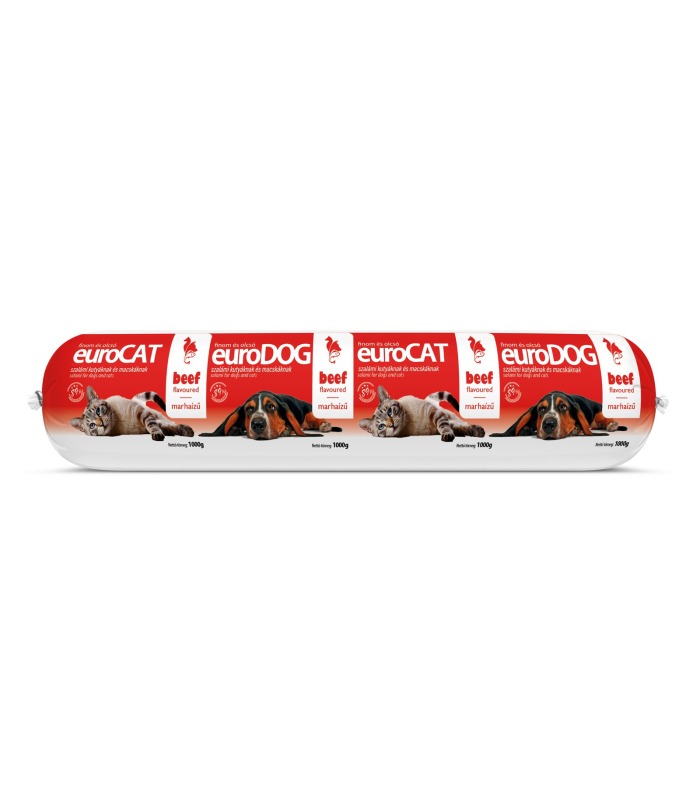 Корм вологий для собак та котів EuroDog/EuroCat Salami Beef салямі з яловичиною 1 кг EuroDog / EuroCat 350767 5999884350767