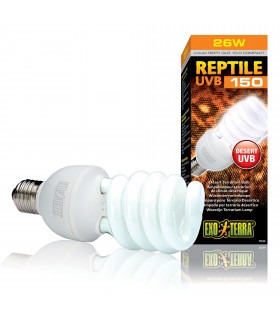 Лампа тераріумна ExoTerra REPTI GLO 10.0 для пустельних рептилій люмінесцентна ультрафіолетова UVB150 26Вт Е27 Exo Terra - 1 - 0