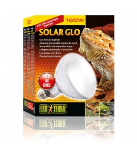 Лампа тераріумна ExoTerra SOLAR-GLO для усіх видів рептилій та амфібій комбінована обігріваючо-ультрафіолетова 160Вт E27 Exo Ter