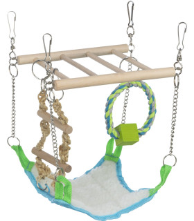 Підвісний міст для хом'яка Trixie гамак з іграшками, 17x22x15 см Trixie 6298 - 1 - 4011905062983