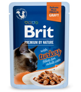 Корм вологий для котів Brit Premium Delicate Fillets in Gravy Turkey філе в соусі індичка 85 г 101131 - 1 - 8595602570560