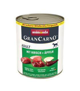 Корм вологий для собак Animonda GranCarno Adult Deer with Apple з олениною і яблуком