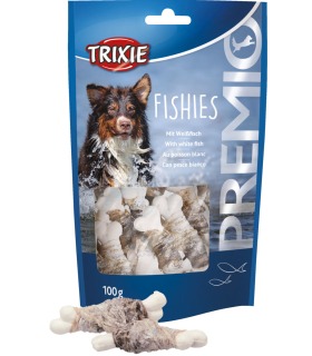 Кісточки з білою рибою Trixie Premio Fishies жувальні ласощі для собак 100г Trixie 31599 - 1 - 4011905315997 2
