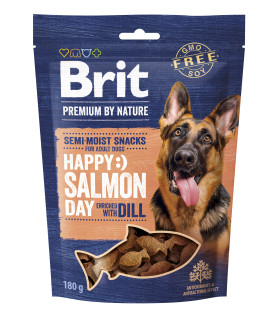 Напіввологі ласощі для собак з лососем і кропом Brit Premium Semi-moist Snacks Salmon with Dill 180 г Brit Premium 112281
