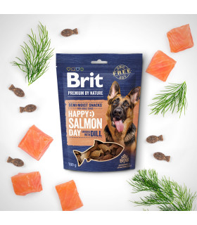 Напіввологі ласощі для собак з лососем і кропом Brit Premium Semi-moist Snacks Salmon with Dill 180 г Brit Premium 112281 2