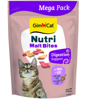Вітаміни для виведення грудок шерсті з мальтом GimCat NUTRI MALT BITES для котів 425 г GimCat G-427348 - 1 - 4002064427348