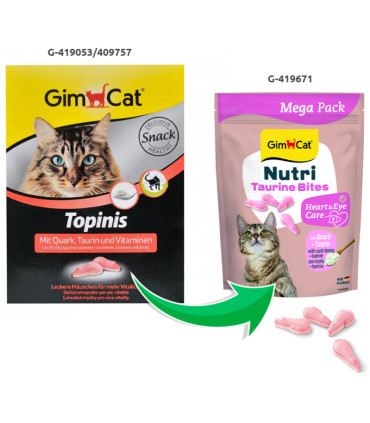 Вітаміни із сиром і таурином GimCat NUTRI TAURINE BITES QUARK для котів 425 г GimCat G-419671 - 3 - 4002064419671
