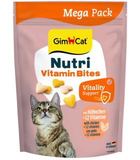 Вітаміни мультивітамін з куркою GimCat NUTRI MULTI-VITAMIN BITES HUHN для котів 425 г GimCat G-419688 - 1 - 4002064419688