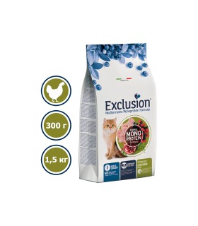 Сухий корм для стерилізованих котів з курятиною Exclusion Sterilized Chicken Exclusion - 1 -  2