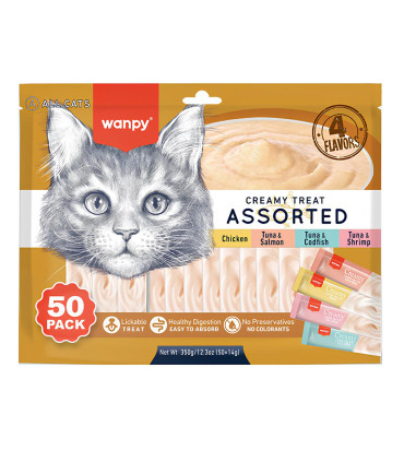 Набір кремових ласощів для котів Wanpy Creamy Treat Assorted  - 1 - 