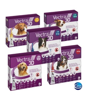 Від кліщів, бліх, комарів, москітів  краплі на холку для собак CEVA Vectra 3D  - 1 - 
