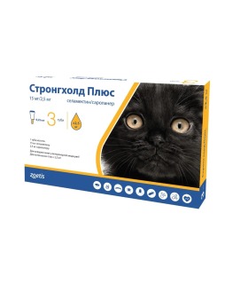 Комплексні краплі від усіх паразитів для котів Стронгхолд Плюс (уп. 3 піпетки) ZOETIS - 1 - 2300000013139 2