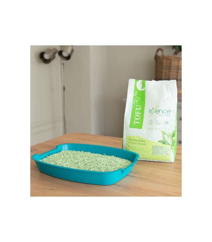 Наповнювач з тофу для котячого туалету Essence, з ароматом зеленого чаю, 3 мм, 6 л Essence - 4 - 4820261920017