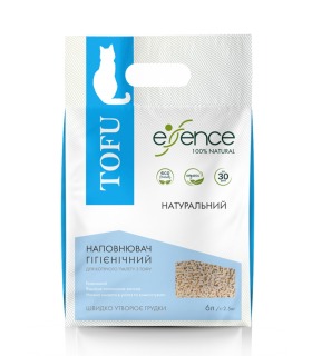 Наповнювач з тофу для котячого туалету Essence, натуральний, 2 мм, 6 л Essence - 1 - 4820261920031