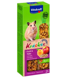 Ласощі Vitakraft для декоративних гризунів Вітакрафт крекер для хом'яків з фруктами 2шт/упак Vitakraft - 1 - 4008239251541