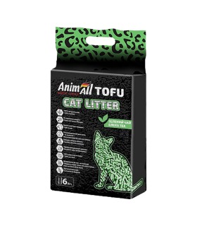 Наповнювач соєвий для котячого туалету  AnimAll Tofu Green Tea з ароматом зеленого чаю AnimAll - 1 -  2