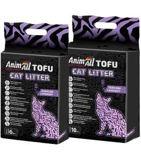 Наповнювач соєвий для котячого туалету  AnimAll Tofu Lavender з ароматом лаванди AnimAll - 1 - 
