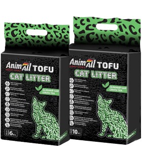 Наповнювач соєвий для котячого туалету  AnimAll Tofu Green Tea з ароматом зеленого чаю AnimAll - 1 - 