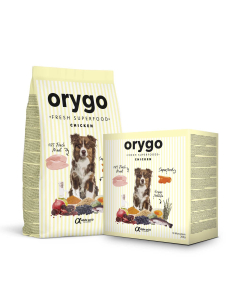 Напіввологий корм для дорослих собак всіх порід  Orygo Chicken, Світ Корму