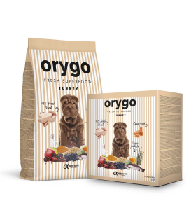 Напіввологий корм для собак Orygo з індичкою та гарбузом