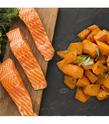 Паштет для цуценят усіх порід з лососем та бататом Orygo Puppies, Світ Корму