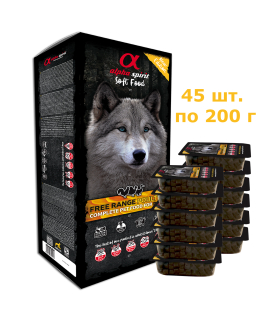 Напіввологий корм для дорослих собак усіх порід ALPHA SPIRIT Semi-moist POULTRY BOX з м'ясом птиці 9 кг, Світ Корму