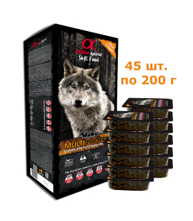 Напіввологий корм для собак усіх порід ALPHA SPIRIT Semi-moist MULTIPROTEIN BOX мультипротеїновий 9 кг, Світ Корму