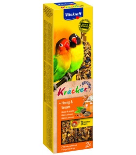 Ласощі Vitakraft для декоративних папуг Вітакрафт крекер з кунжутом 2шт/упак Vitakraft - 1 - 4008239212887
