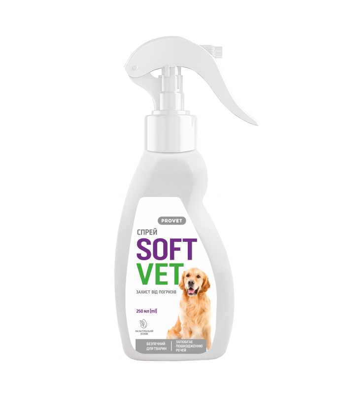 Спрей захисний від погризів для собак PROVET SOFTVET 250 мл PR244019 1