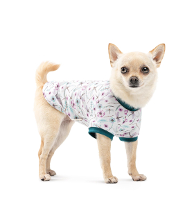 Футболка для собак Pet Fashion "Flora" бавовняний трикотаж, з принтом Квіти PR441501