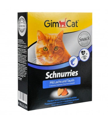 Вітаміни GimCat для котів ГімКет Шнуріс з лососем таблетки 420г GimCat - 1 - 4002064409382