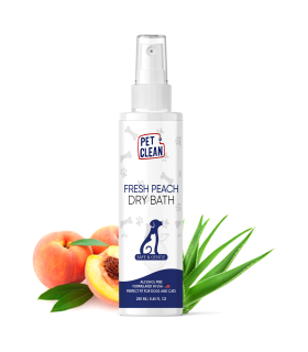 Сухий шампунь для собак Pet Clean DRY BATH-FRESH PEACH з ароматом персику 250 мл PC005