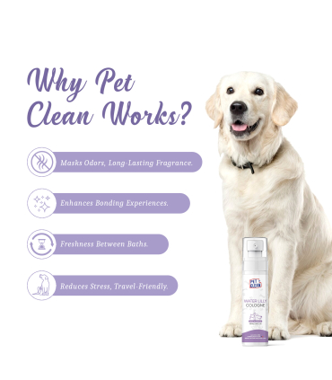 Парфумований спрей після грумінгу Pet Clean PET COLOGNE WATERLILLY освіжаючий, з ароматом квітки лотосу 100 мл 8939117886820