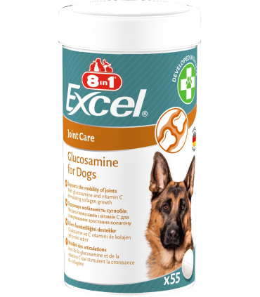 Вітаміни для суглобів 8in1 Excel Glucosamine для цуценят та дорослих собак 55 шт