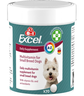 Вітаміни для собак дрібних порід Мультивітамін 8in1 Excel Multi Vitamin Small Breed 70 таб 661825