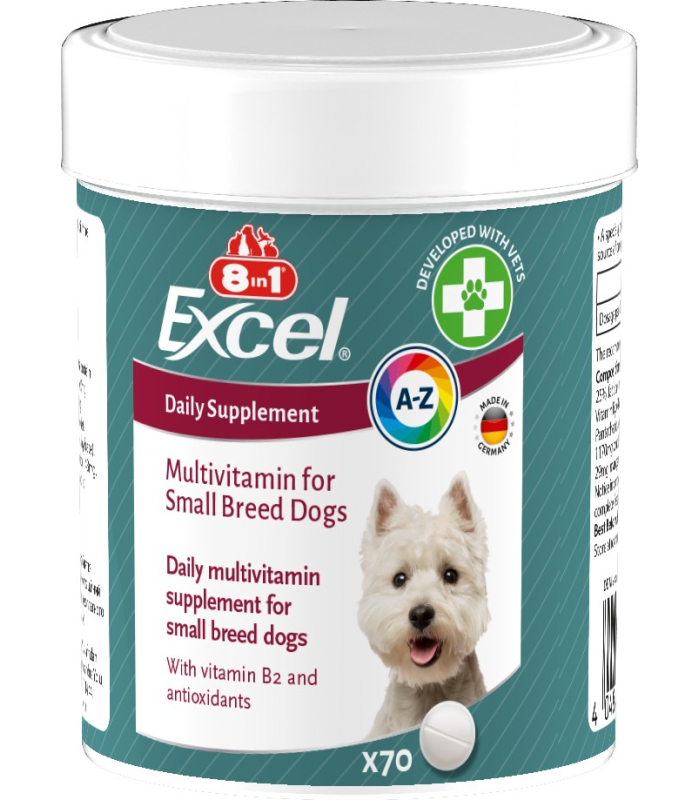 Вітаміни для собак дрібних порід Мультивітамін 8in1 Excel Multi Vitamin Small Breed 70 таб 661825