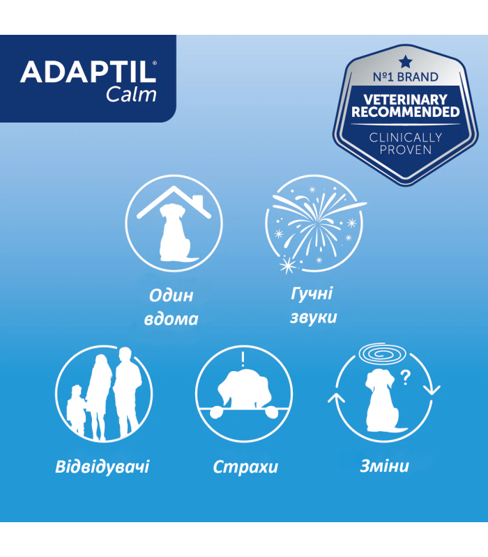 Змінний блок до дифузора для зняття стресу у собак Adaptil 48 мл