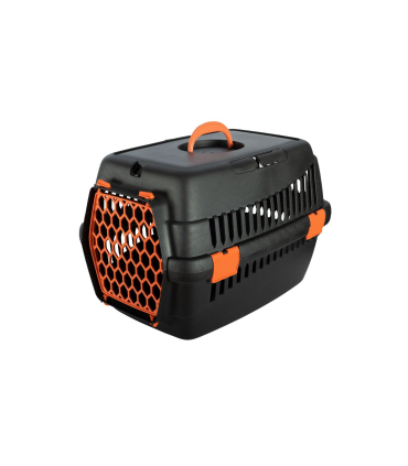 Переноска SG для собак та котів до 12 кг 39*55*36,5 см чорний/мікс SGbox 5097