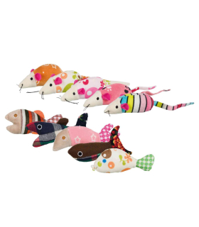 Іграшка Trixie для котів Мишка/Рибка латекс 9-12см Trixie - 1 - 4011905407630