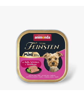 Вологий корм для собак мініатюрних порід Animonda Vom Feinsten Adult Mini з телятиною, шинкою та базеліком 100 г AM-82360