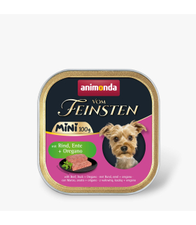 Вологий корм для собак мініатюрних порід Animonda Vom Feinsten Adult Mini з яловичною, качкою та орегано 100 г AM-82361