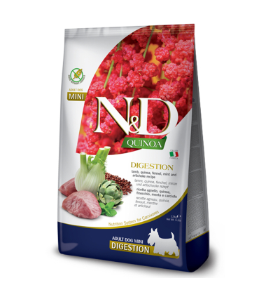 Дієтичний сухий корм для собак дрібних порід при розладах травлення Farmina N&D Quinoa з ягням та кіноа, 2,5 кг