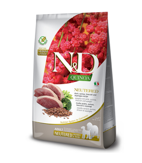 Дієтичний корм для стерилізованих собак середніх та великих порід Farmina N&D Quinoa NEUTERED з качкою та кіноа