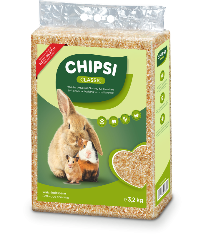 Наповнювач CHIPSI для гризунів Класік тирса 60л/3.2кг Chipsi JRS300070/0700 - 4002973000700