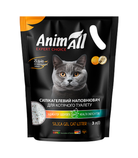 Силікагелевий наповнювач для котів з індикатором PH сечі AnimAll, 3 л