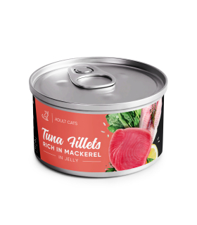 Вологий корм для котів Savory Tuna Fillets rich in Mackerel in Jelly for Adult Cats філе тунця з макреллю, 70 г 20970