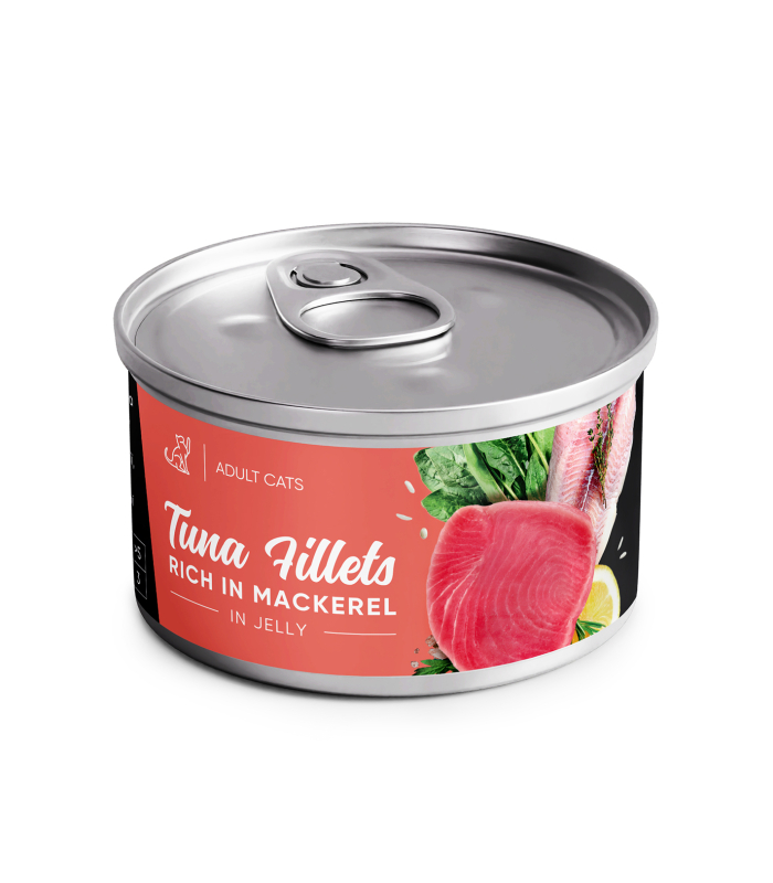 Вологий корм для котів Savory Tuna Fillets rich in Mackerel in Jelly for Adult Cats філе тунця з макреллю, 70 г 20970