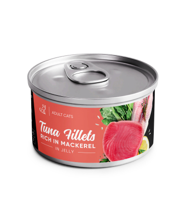Вологий корм для котів Savory Tuna Fillets rich in Mackerel in Jelly for Adult Cats філе тунця з макреллю, 70 г 20970