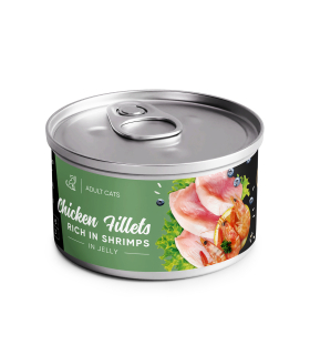 Вологий корм для котів Savory Chicken Fillets rich in Shrimp in Jelly філе курки з креветками в желе 20994