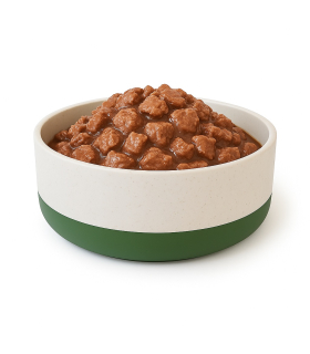 Бамбукова миска Swastic TERRA для собак 400 мл біла, не ковзка SWT 6000 2